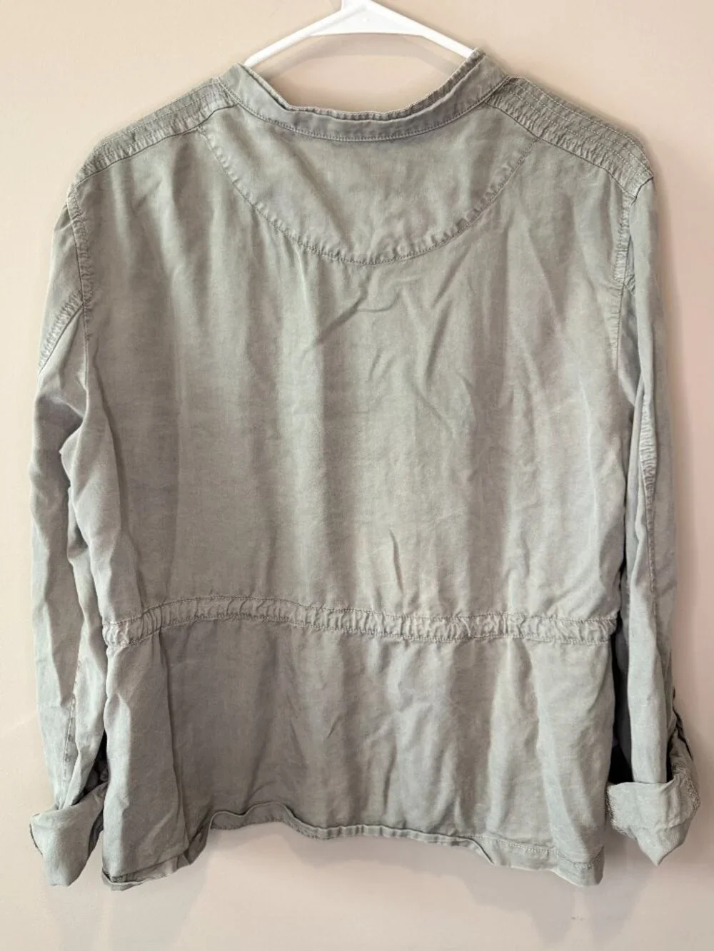 Women’s Sancutary Utility Lightweight Button-Up Shacket Jacket Green XL - Picture 6 of 8